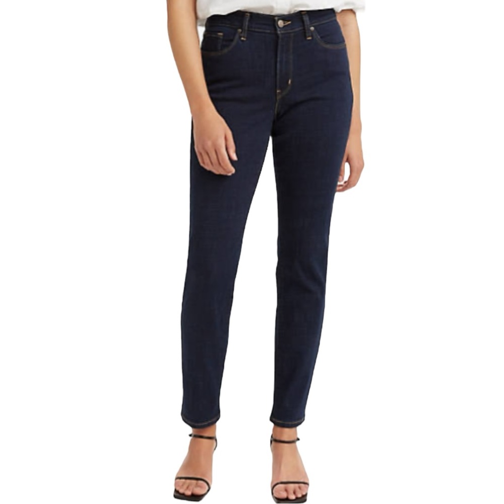 NEW Levi's Classic Straight Leg Mid Rise Women's Denim Jeans 27x32 NWT 90s Navy